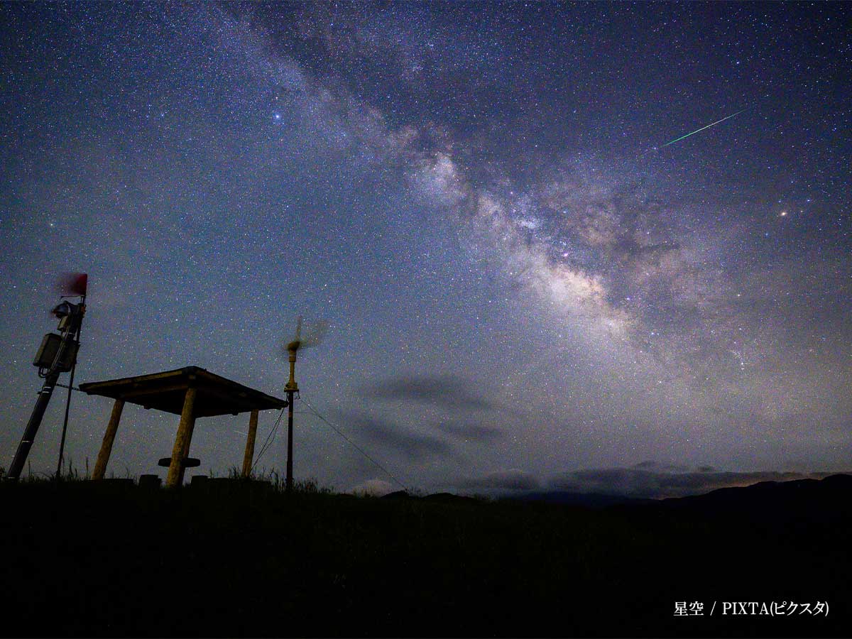 流れ星の画像