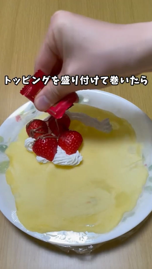 クレープ作りの写真