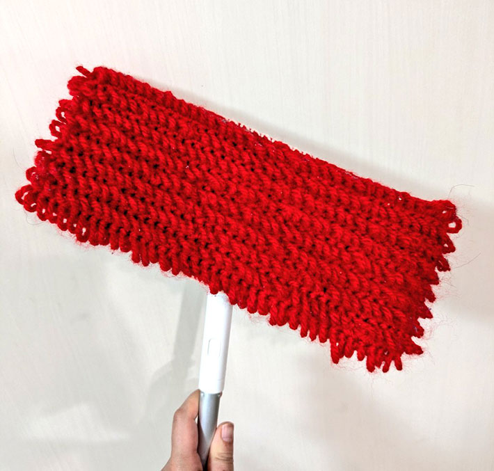 毛糸で作ったモップ