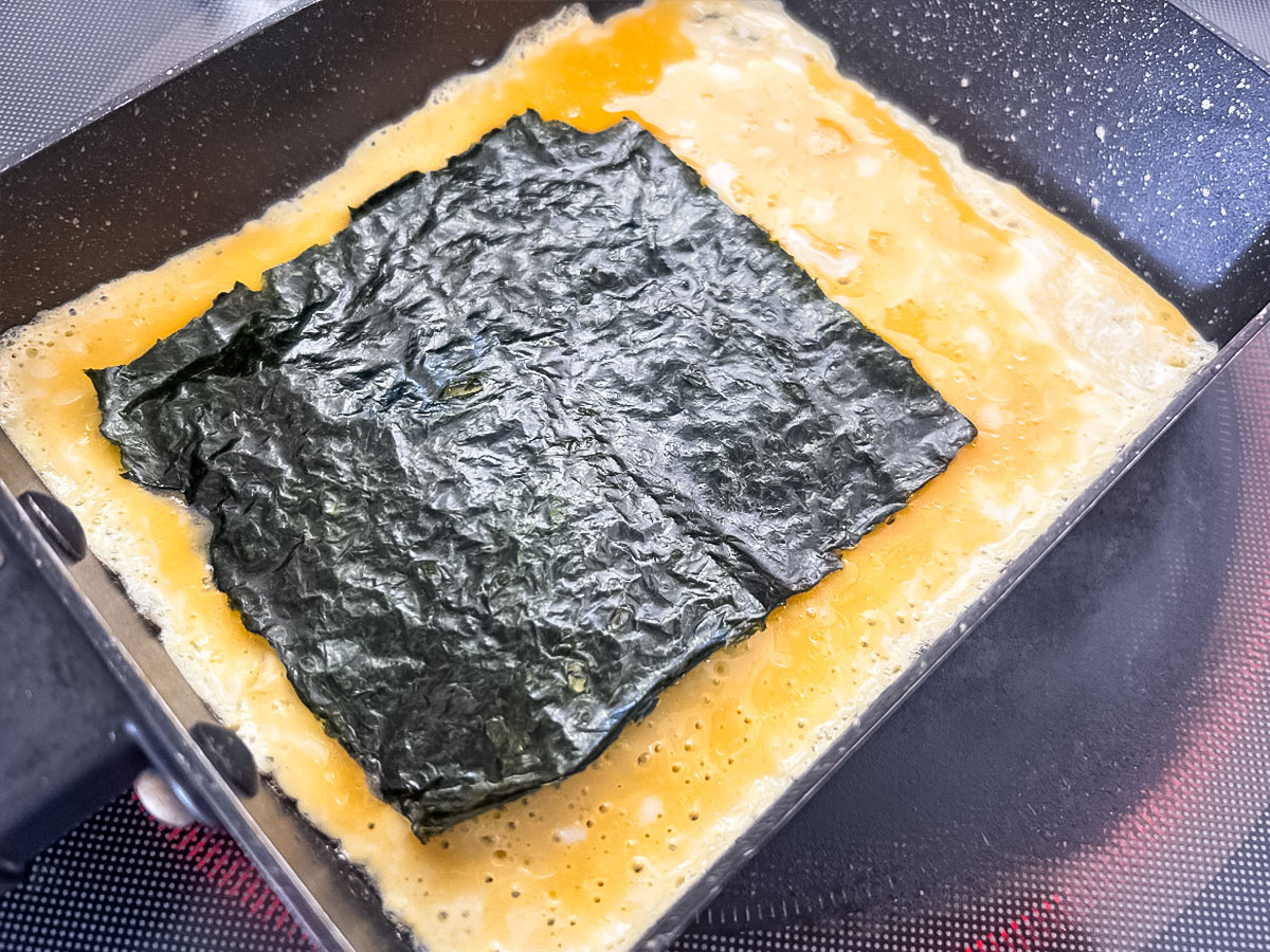 『海苔卵焼き』を作る写真