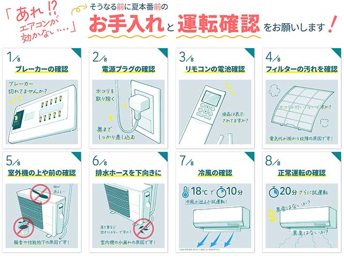 エアコンの試運転