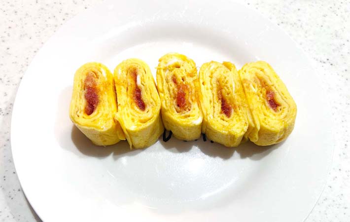 『桜でんぶ卵焼き』の完成写真