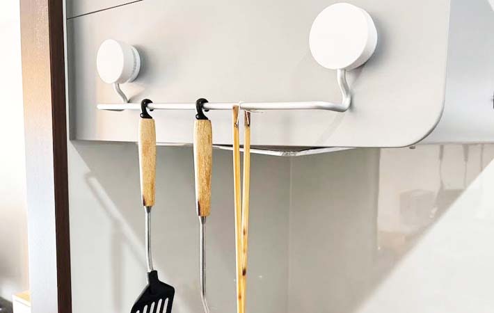 無印良品『アルミタオルハンガー』の使用写真