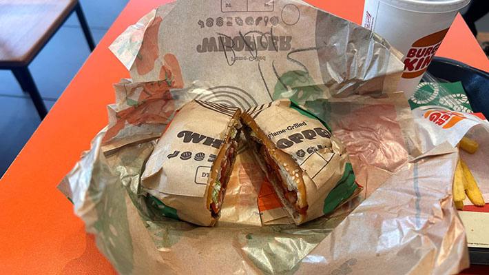 バーガーキングのハーフカット