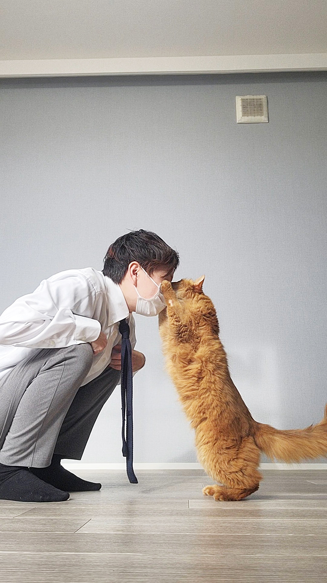 猫と飼い主さん