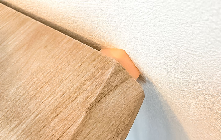机の緩衝材として使用した写真