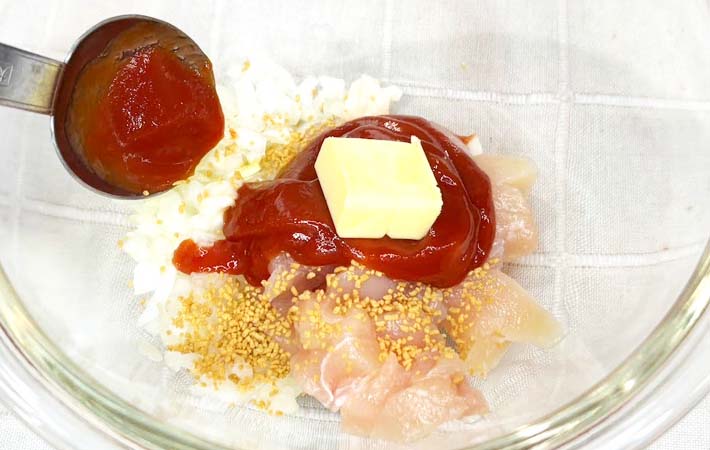 『トースターでオムライス』を作る写真