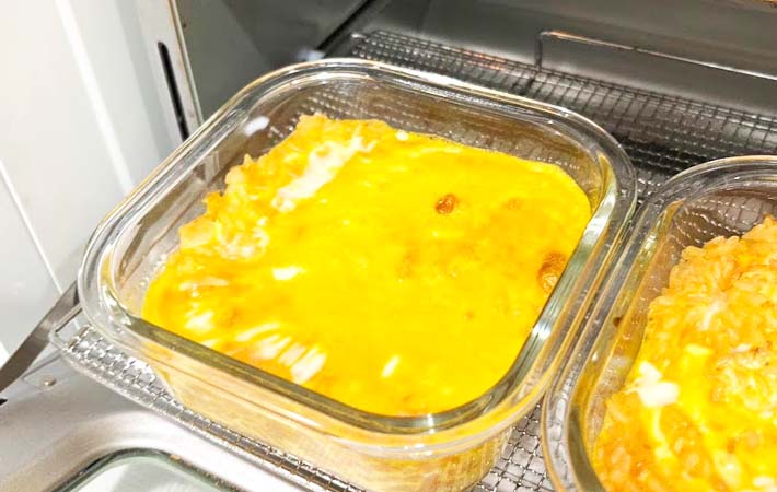 『トースターでオムライス』を作る写真