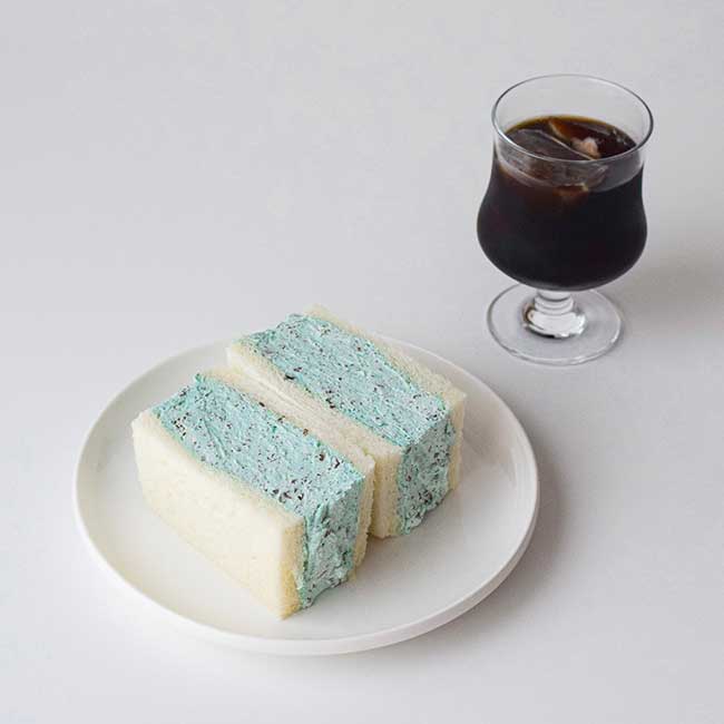 チョコミントクリームのサンドイッチ