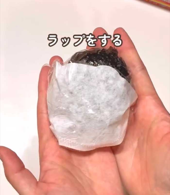 コーヒーフィルターで包む