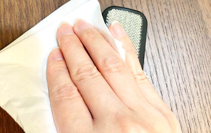 キャンドゥ『クリーンブラシ　靴ベラ付き』の使用写真