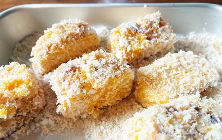 『玉子焼きフライ』を作る写真