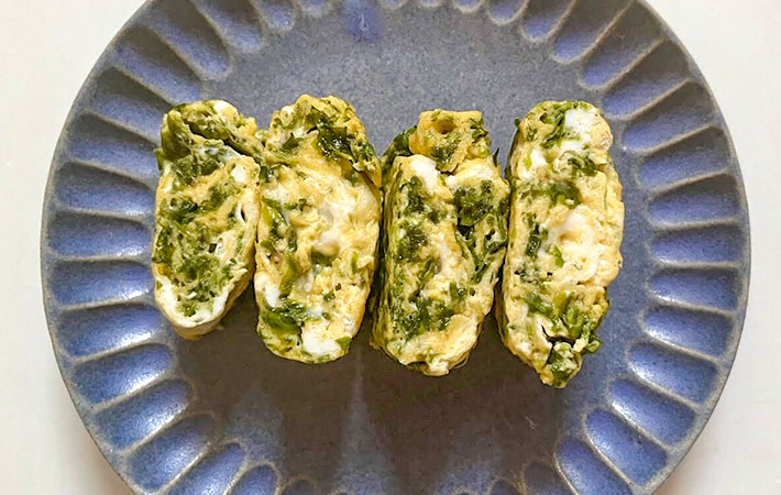 韓国のりの玉子焼きの写真