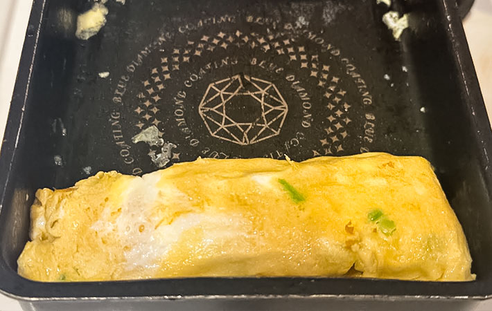 オイスターソース卵焼きを作る写真