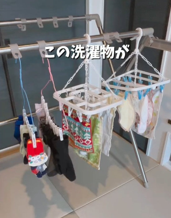 室内干しの様子