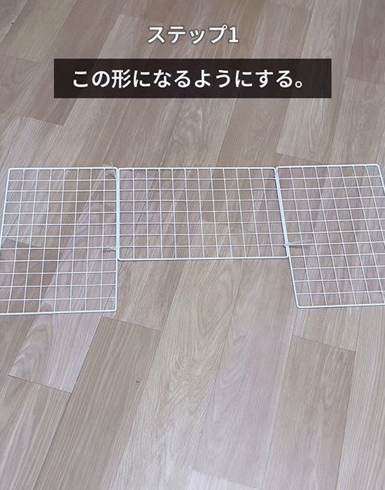 結束バンドでつなげたワイヤーネット