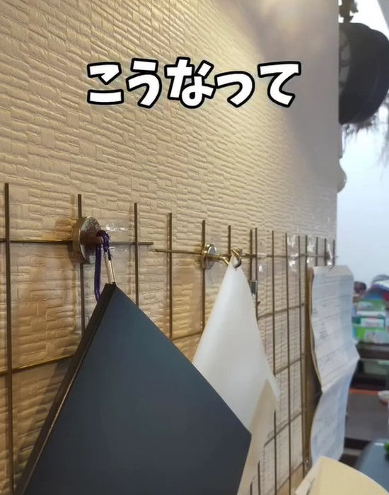 いろいろなアイテムをかけたワイヤーネット