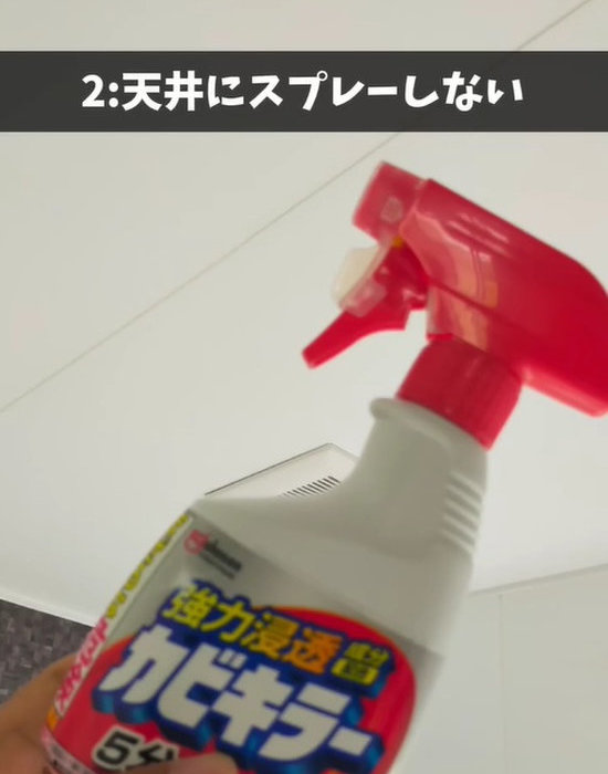 カビキラーとテキスト