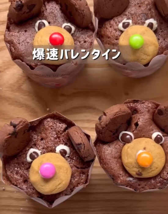 完成したカップケーキ