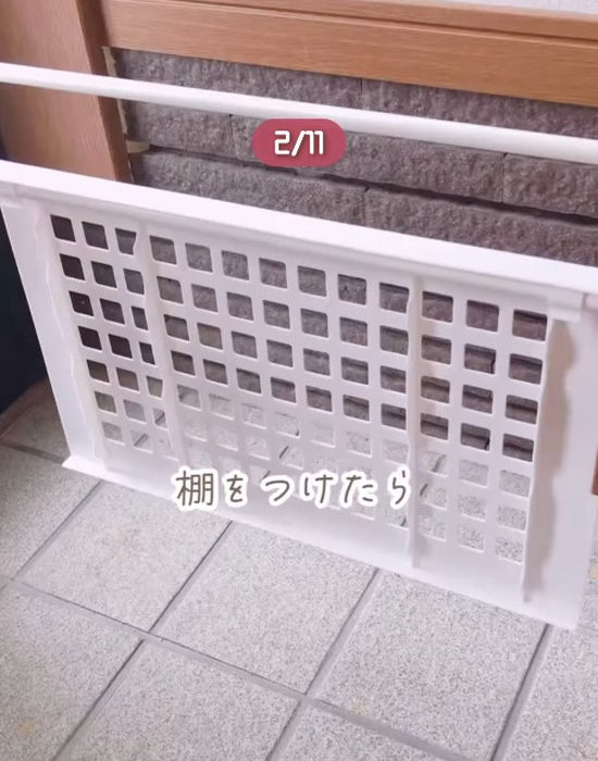 突っ張り棒とスライド棚