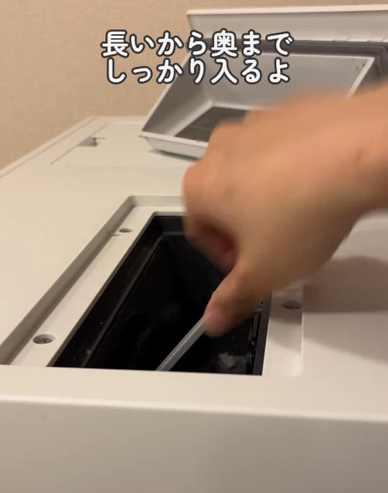 ブラシを入れた様子