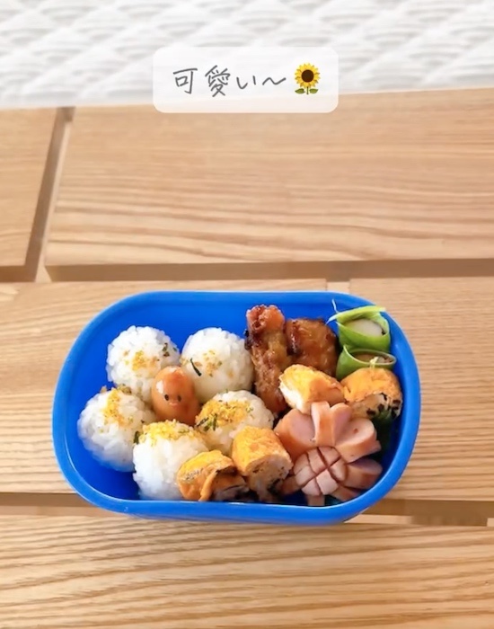 かわいらしいお弁当