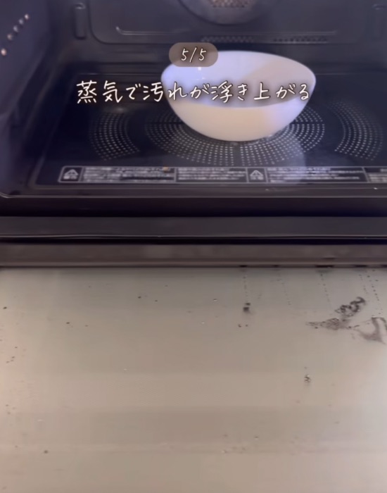 電子レンジ庫内のお皿