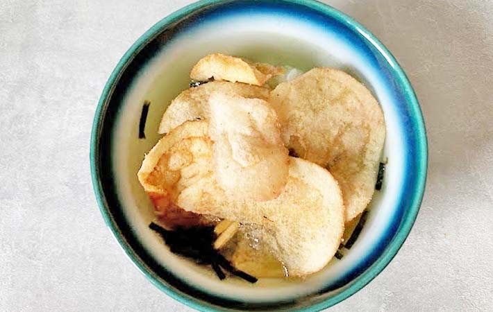『お茶づけポテチ』の完成写真