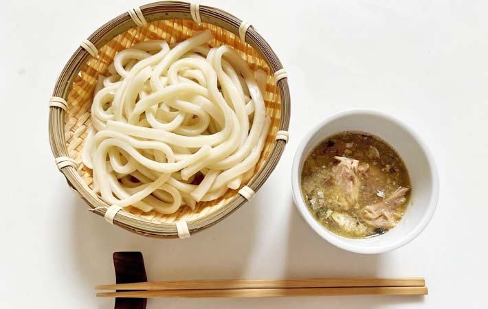 『サバ缶のつけ麵』の完成写真