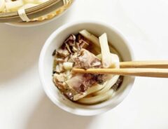 『サバ缶のつけ麵』の完成写真