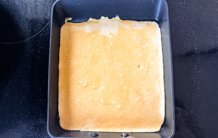 豆腐入り卵焼きを作る写真
