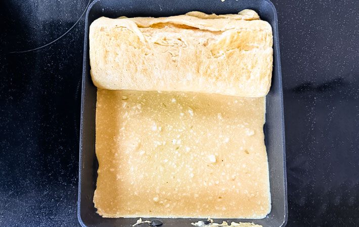 豆腐入り卵焼きを作る写真