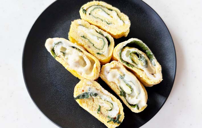 『大葉とチーズ入り卵焼き』の完成写真