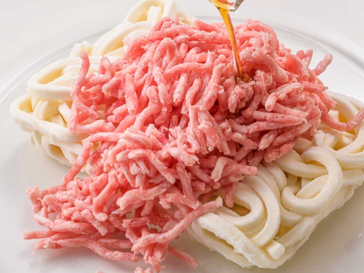 『台湾まぜそば風うどん』のレシピ画像