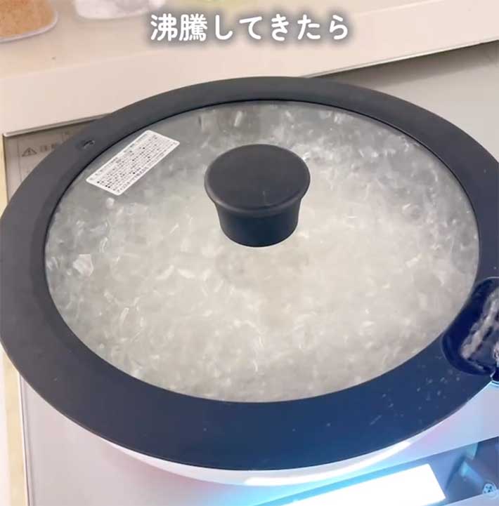 フライパンでの炊飯