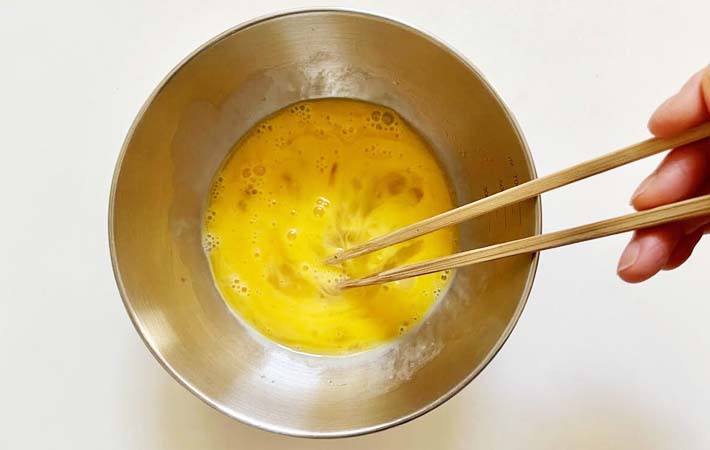 『う巻き風の玉子焼き』を作る写真