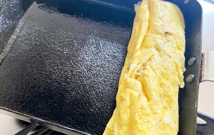 『う巻き風の玉子焼き』を作る写真