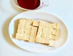 『厚揚げの煮物』を作る写真