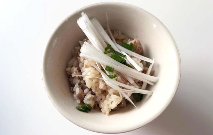 『しょうが焼きのだし炊きご飯』の完成写真