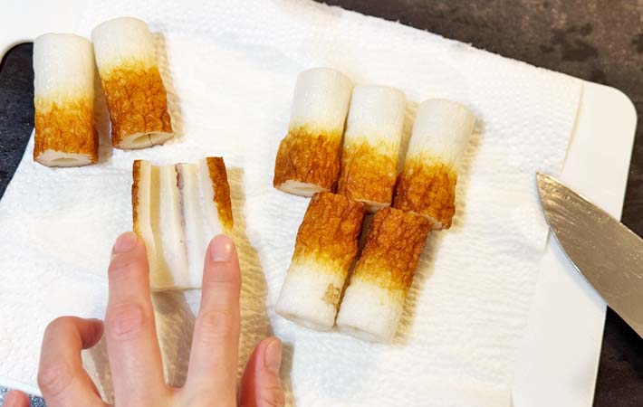 『ちくわの肉巻き』を作る写真
