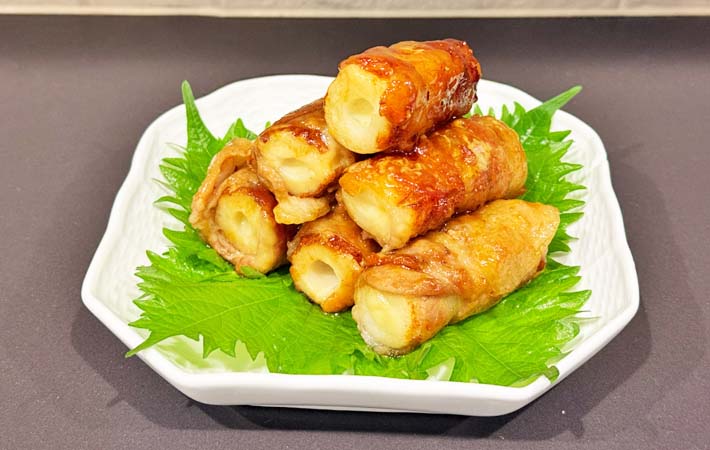 『ちくわの肉巻き』の完成写真