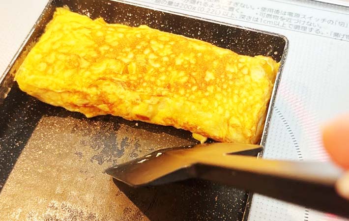 『コーン玉子焼き』を作る写真