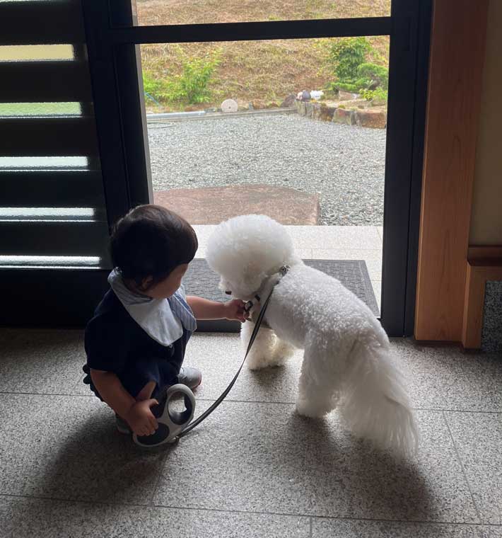 子供と犬