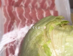 レタスロール作りの写真
