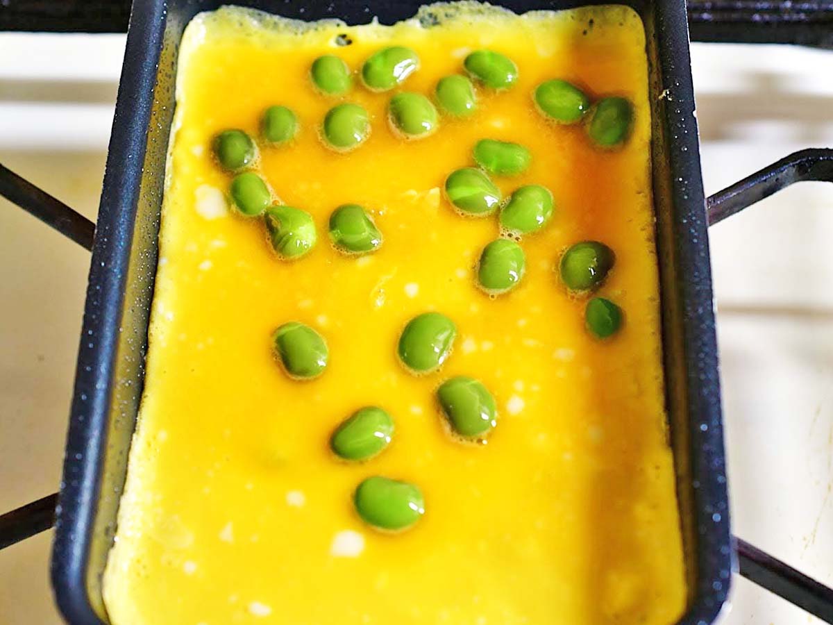 『枝豆の卵焼き』を作る写真