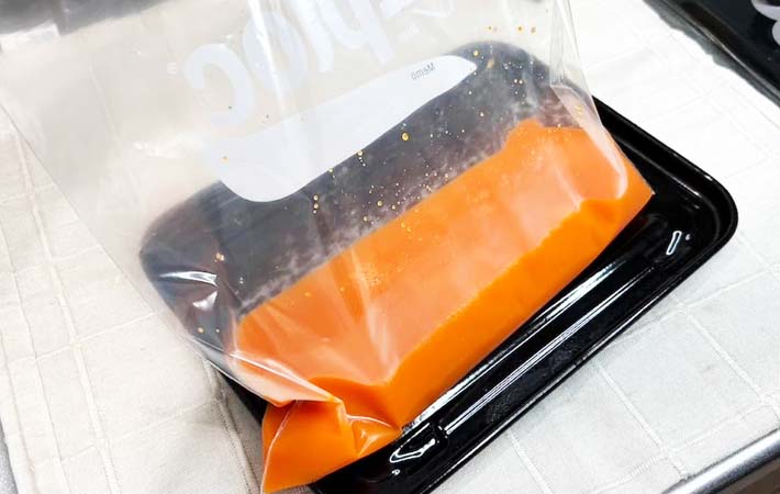 野菜ジュースを冷凍保存する方法の写真
