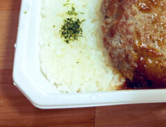 機内食ハンバーグの写真