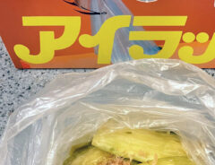 袋に入ったナスの写真