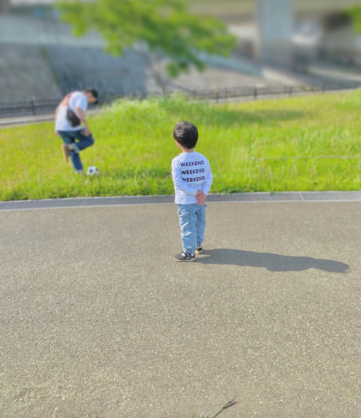 親子の写真