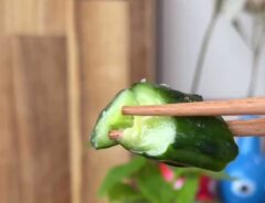 味噌に漬けたキュウリ